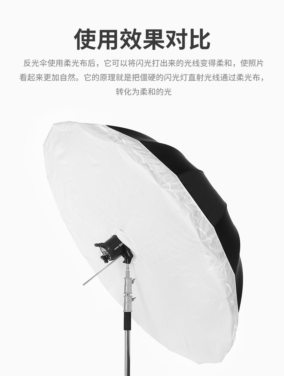 反光伞柔光罩60寸75寸摄影闪光灯影楼柔光伞十六角深口人像拍摄影-阿里巴巴