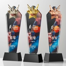 篮球奖杯水晶2025新款足球台羽毛球乒乓球运动会高端大气