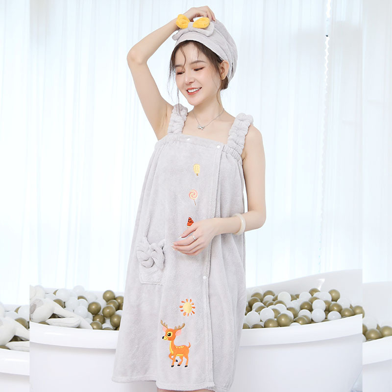 (2개) FAWN DEER BATH SKIRT 여성의 2021 새로운 도착 랩 슬링 목욕 타월 가정 성인 비 순수 면 고급 흡수제 빠른 건조