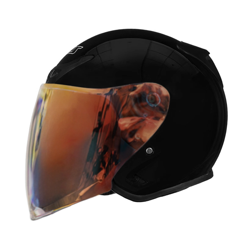 [브라이트 블랙] + 투명 + 오로라 레드