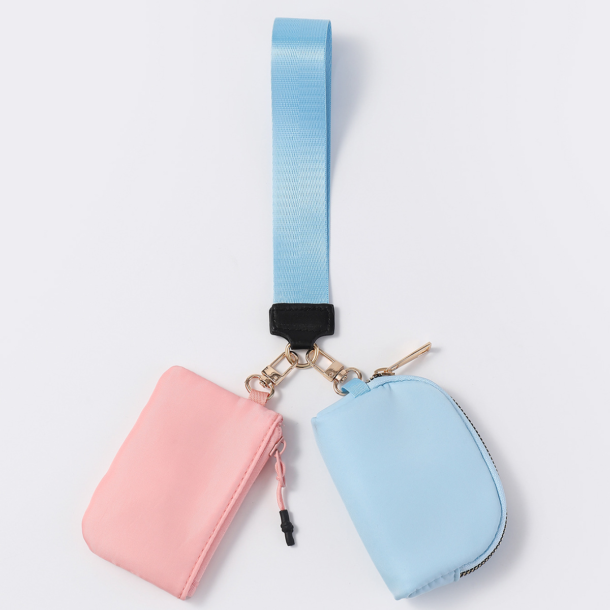 Bolso de muñeca transfronterizo LULU con el mismo estilo Mini bolso de color de moda portátil Estuche para llaves de almacenamiento impermeable de nailon