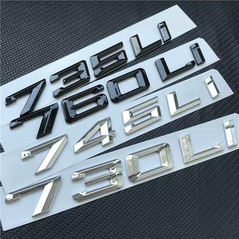 BMW rear emblem for the new 7 Series: 730LI/740LI/745LI/750LI/760LI – lettering, car logo, and number emblem modification
