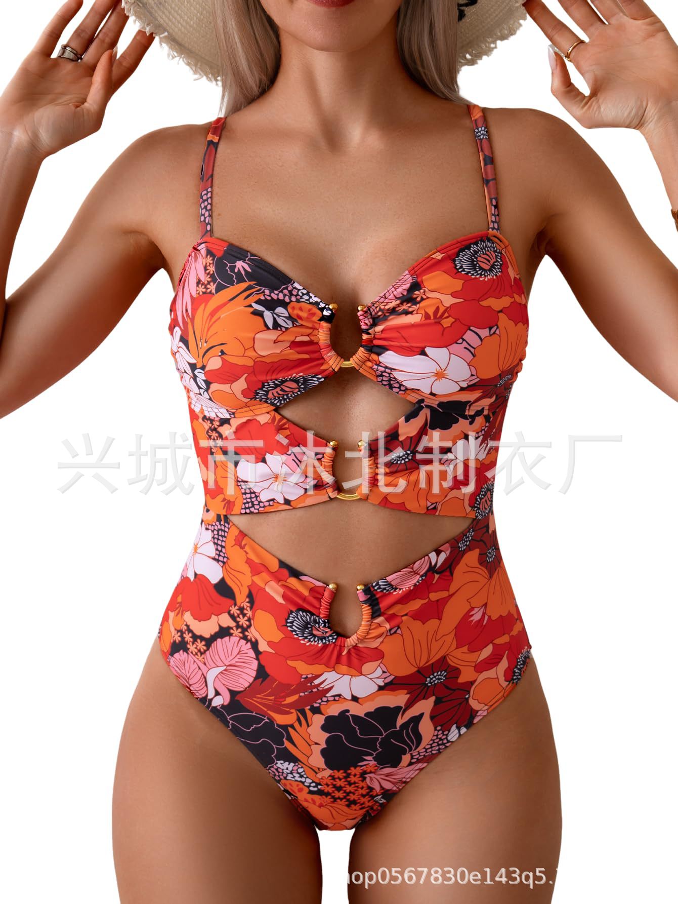 Amazon Europa y los Estados Unidos trajes de baño unidos tipo buckle bikini trajes de baño sexy trajes de baño huecos