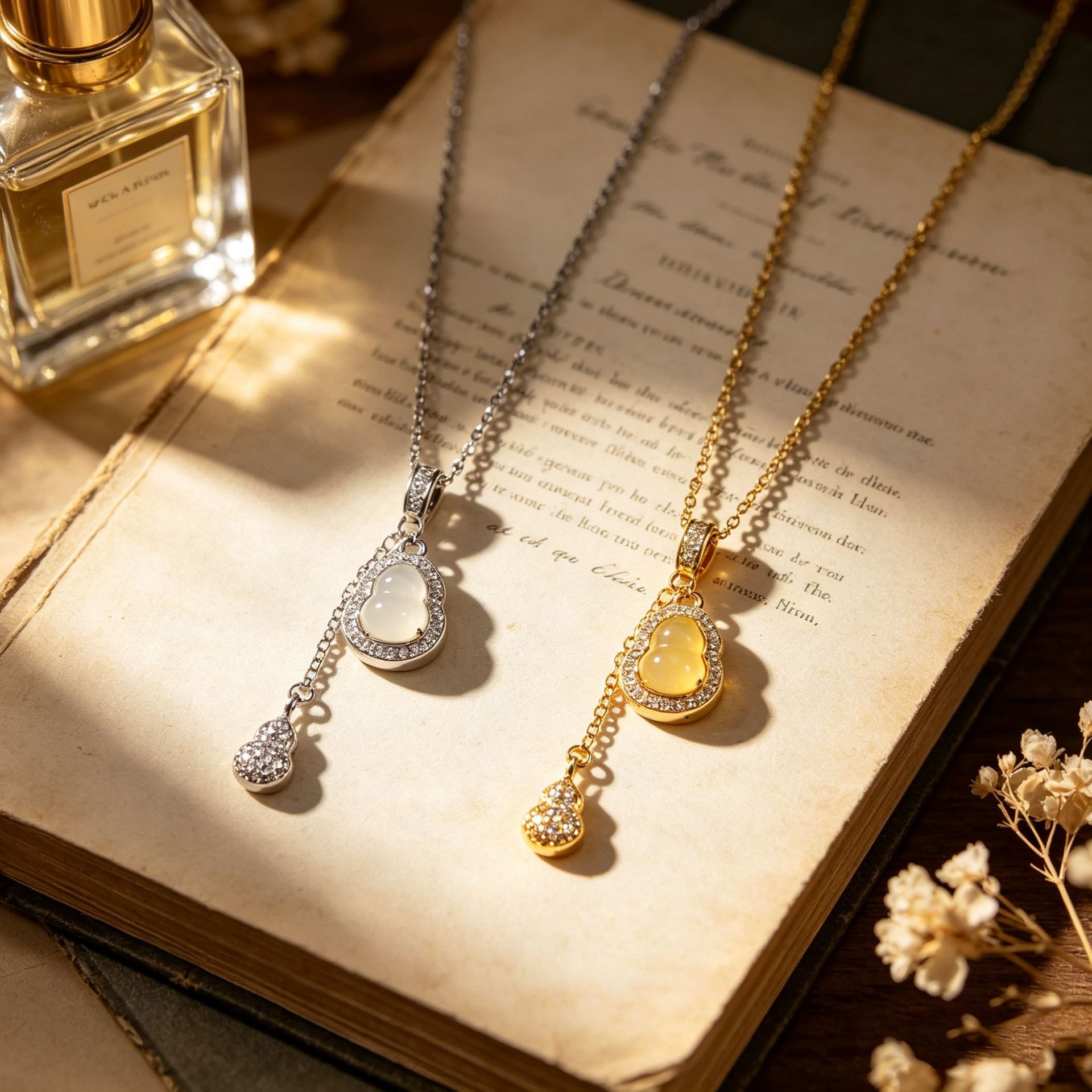 Universal small necklace white jade with tassels, design chain for key bag , accessory, light luxury style, diamond encrusted, micro incrustation, trend of season, high-quality style
