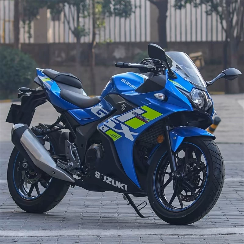Подержанный спортивный мотоцикл Suzuki GSX250cc с электрическим впрыском, двойной цилиндр, водяное охлаждение, гоночный стиль, имитация бензинового мотоцикла, комплектный автомобиль