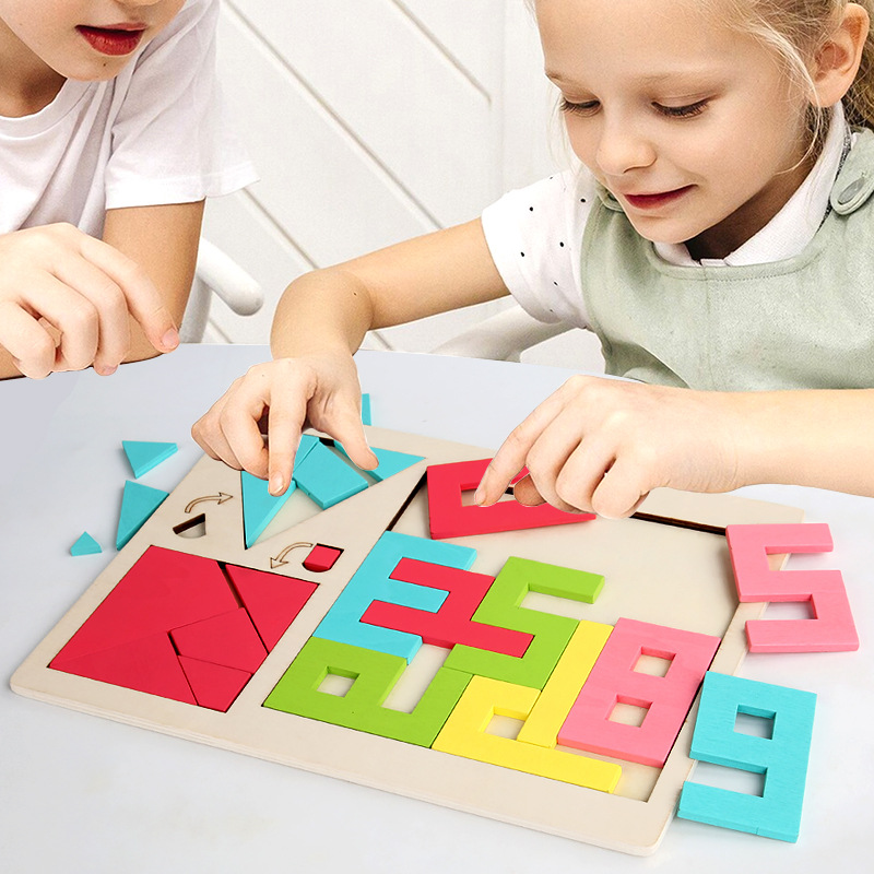 Puzzle de pensamiento espacial infantil 3 - en - 1 puzzle puzzle de pensamiento espacial digital creativo puzzle juguetes de entrenamiento de educación temprana