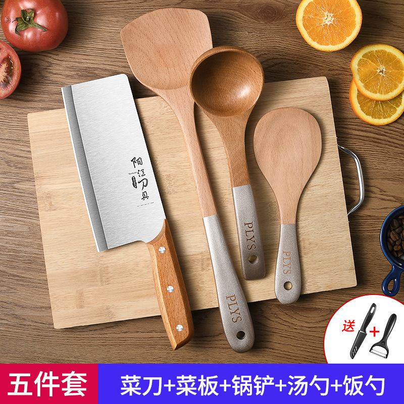 Cuchillo de tres piezas conjunto de cuchillo conjunto de tablero de cuchillo combinación dormitorio doméstico 2 en 1 cuchillo de cocina tablero de corte de cocina utensilios de cocina image 18