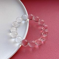 纯净体白水晶泡泡珠手串人造白水晶牛鼻子孔手串