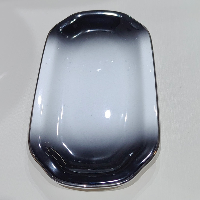 ホテルクラブ高級ボーンチャイナ食器、金縁クリエイティブ白黒プレート、ボーンチャイナプレート、羽根ボウル、スプーン、カップ、箸、テーブルセット|undefined