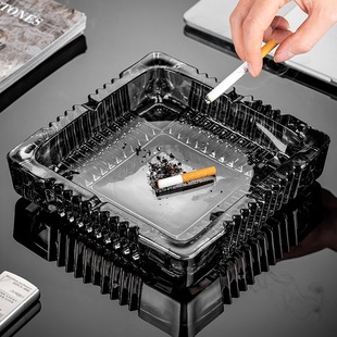 Glass Ashtray Creative Crystal Home Living Room Anti-Fly Ash Office Use Light Luxury High-End Ashtray