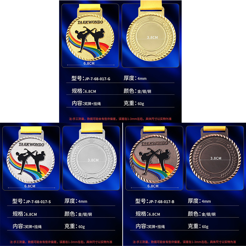 Fabricante de medallas personalizadas para diversos eventos deportivos, placas metálicas, medallas de oro, plata y bronce universales de gran venta transfronteriza para competiciones.
