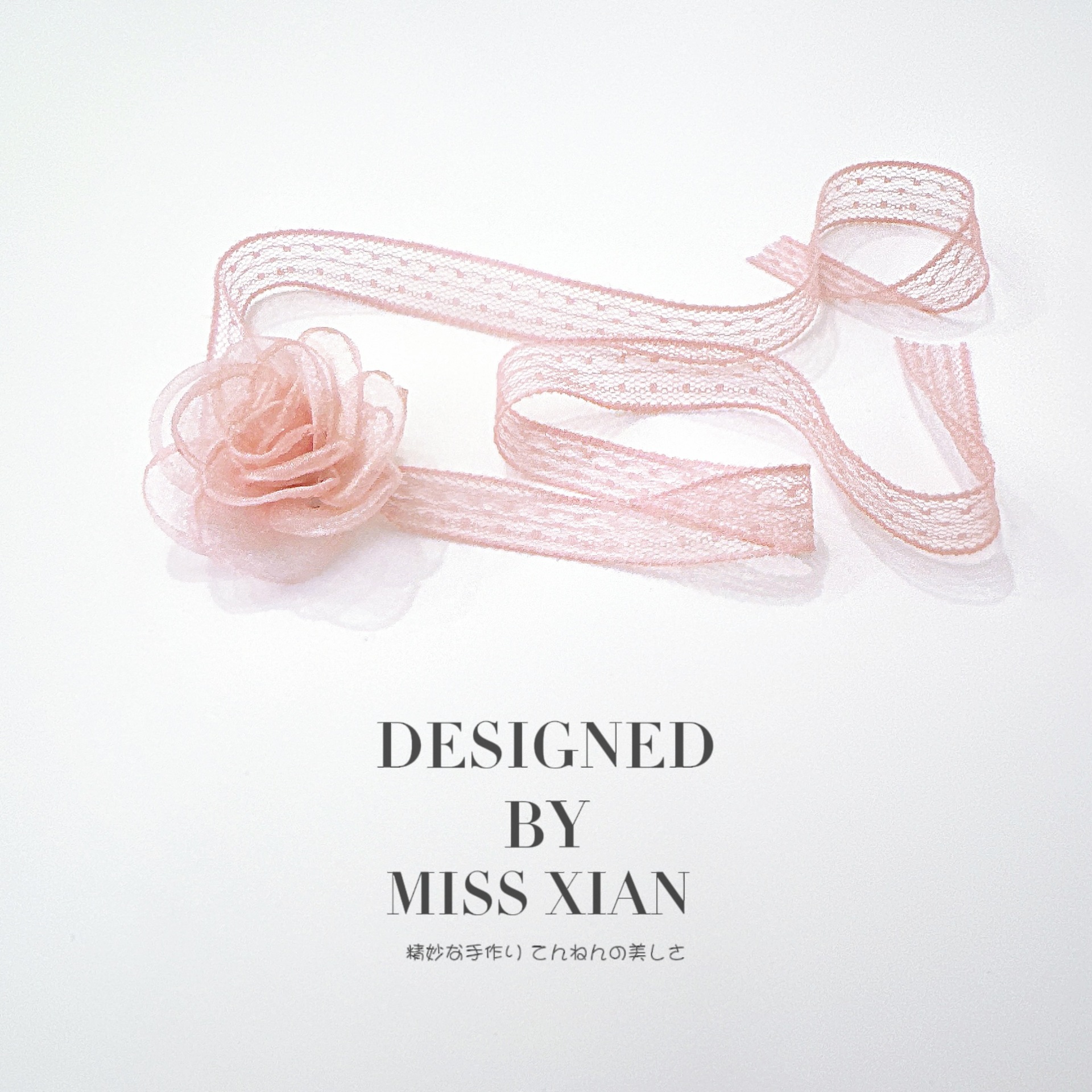 White Lace Flower Ribbon Hair Band Elegant Clavicle Chain Hand Fairy High-end Sensei French Style Retro Hair Accessories Bridesmaid