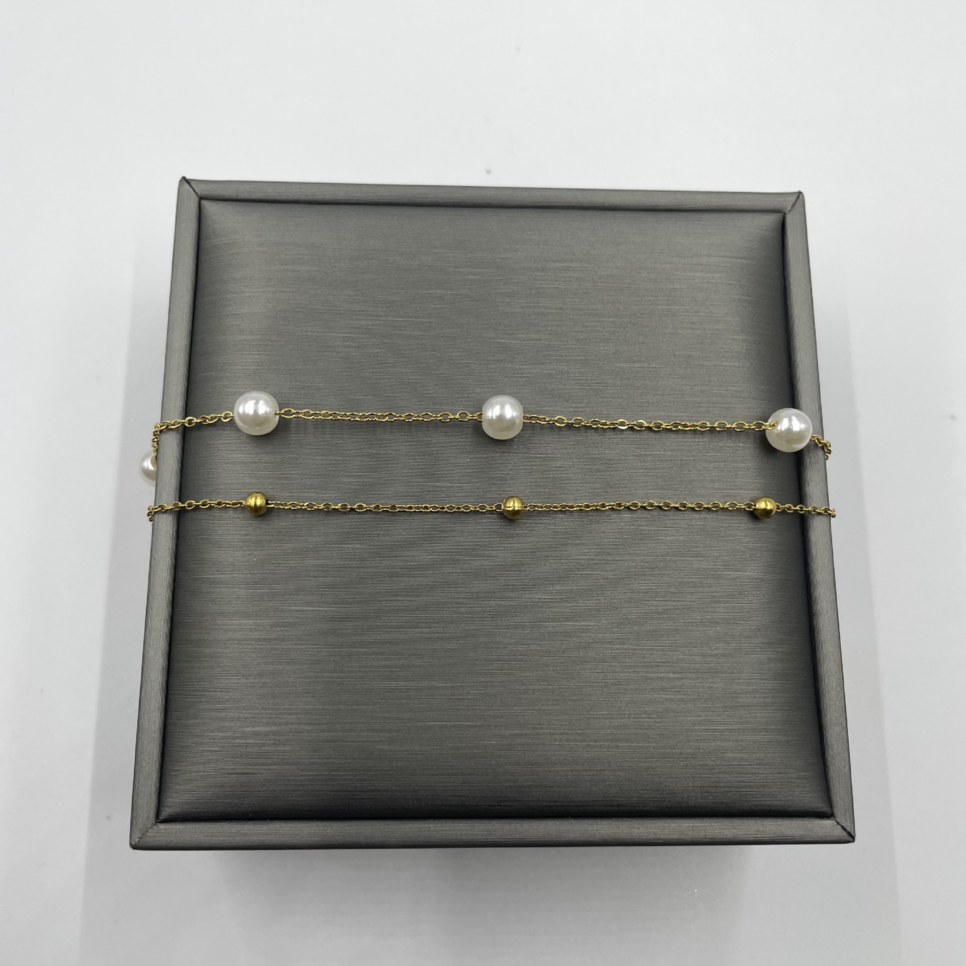 [No hay necesidad de tomar un baño] 2023 nuevo acero de titanio TikTok popular misma perla tobillera pie accesorios para novia