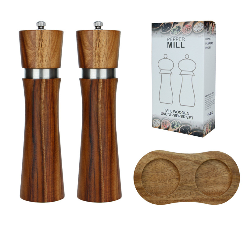 相思木胡椒磨陶瓷芯手动胡椒研磨器BBQ烧烤工具组套厨房调料瓶|undefined
