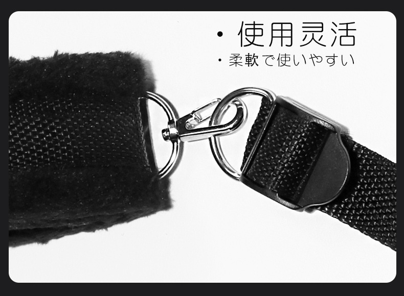 Nylon Bondage Restraint Set with Handcuffs and Shackles in Pink for Couples — detail image 17