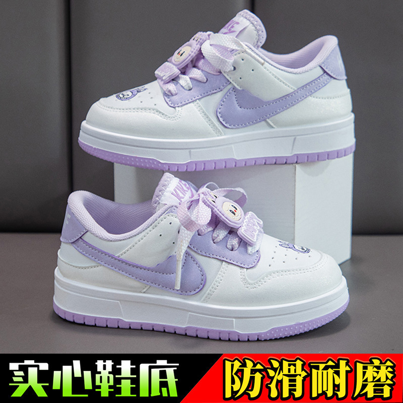 儿童板鞋低帮女童运动鞋秋季新款韩版休闲鞋轻便厚底女孩跑步鞋潮|undefined