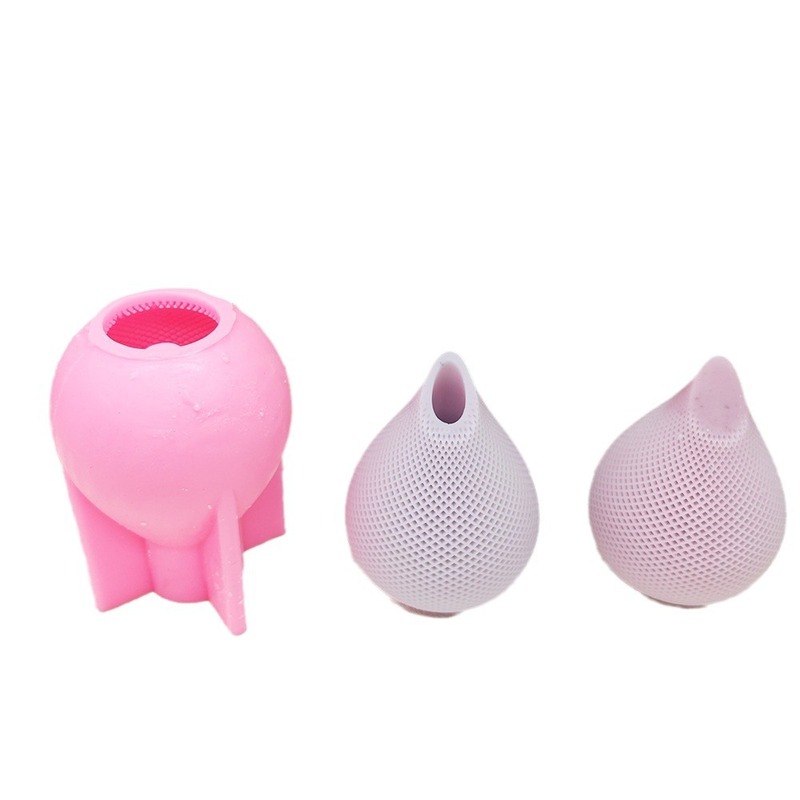 水滴菱紋花瓶ろうそくシリカゲル金型diyセメント石膏樹脂生け花芸術装飾金型|undefined