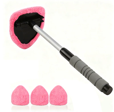Car cleaning tools: Defogging Wipe, Car Windshield Cleaning - pink-4-piece-set