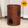 Two-story extra-large red-brown naked nest {suitable for 15-pound cats}