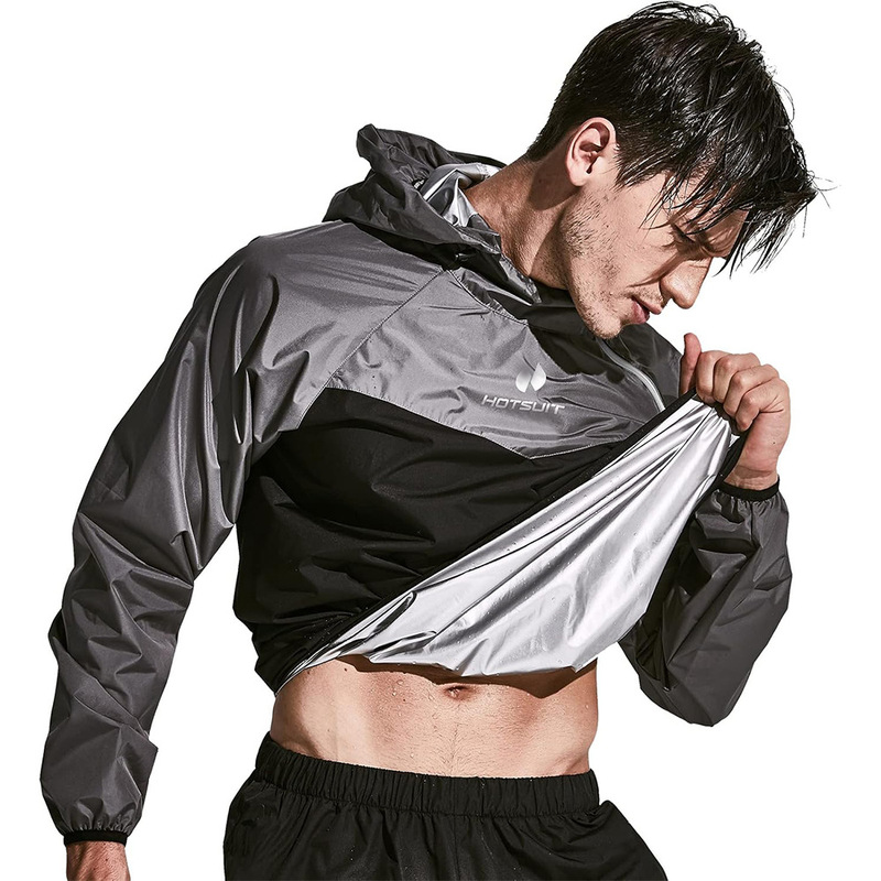 Amazon Sweat Suit Men's Sauna Sweat Long-Sleeved Top Rope Running Fitness Exercise Fat Burning Sweat Wicking Quick Drying