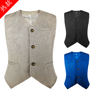 2020 Amazon Wish New Men's Clothing Medieval Clothing Retro Men's Short Vest Halloween Costume