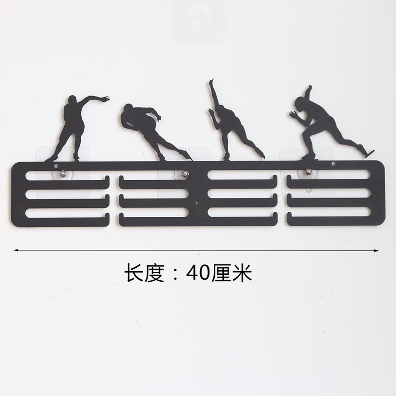 En stock Medallero de hierro estante de exhibición de medalla de maratón medalla de oro estante de almacenamiento variedad creativa