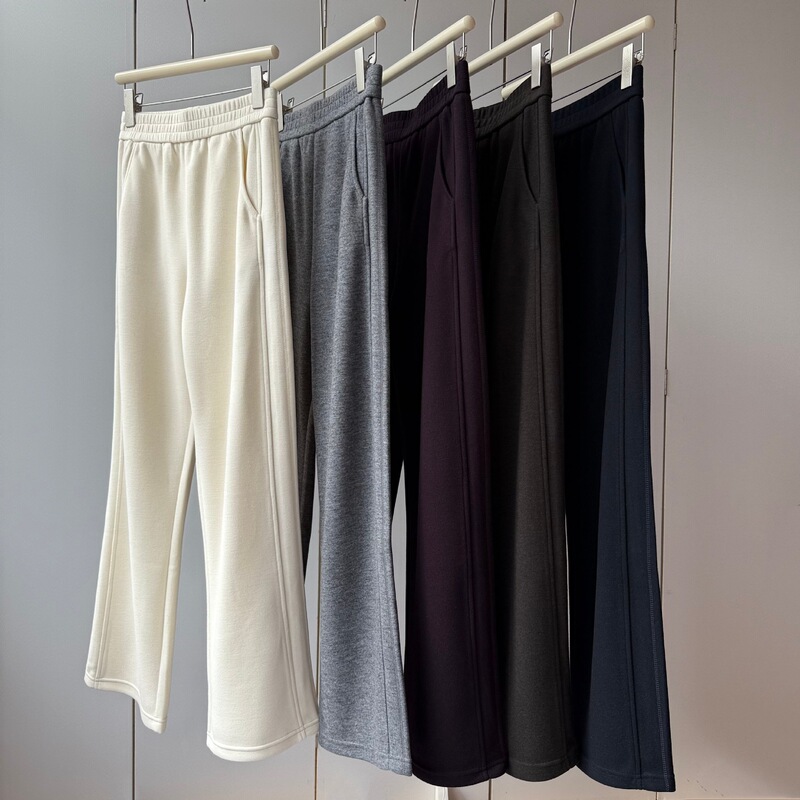 The Pattern Is Very Good and the Seams Are Stereo! Cashmere + Wool + Mulberry Silk Elastic High Waist Slim Straight Pants for Women Autumn