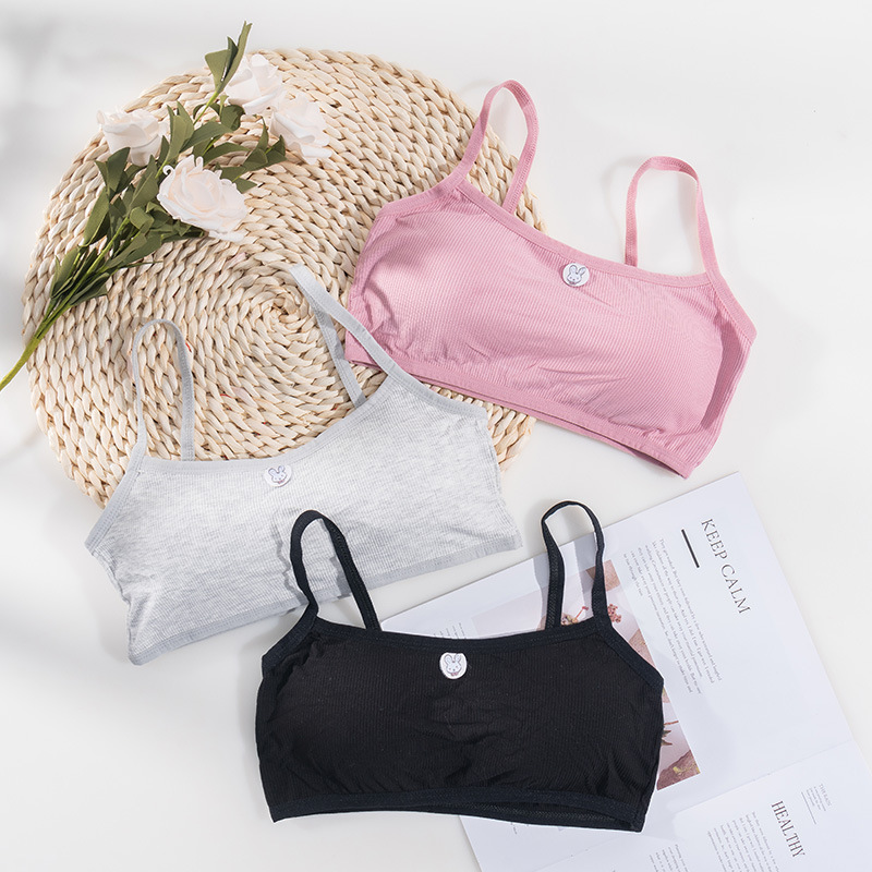 New suspenders wrapped breast female students developmental underwear to protect young girls breast development soft underwear manufacturers wholesale