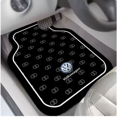 Avtomobil döşəmə paspasları Easy to Clean, Wear-Resistant, Water-Absorbent - volkswagen-logo-car-floor-mats-black-blue-5050cm-upgraded-version-of-diatom-mud-in-the-back-row