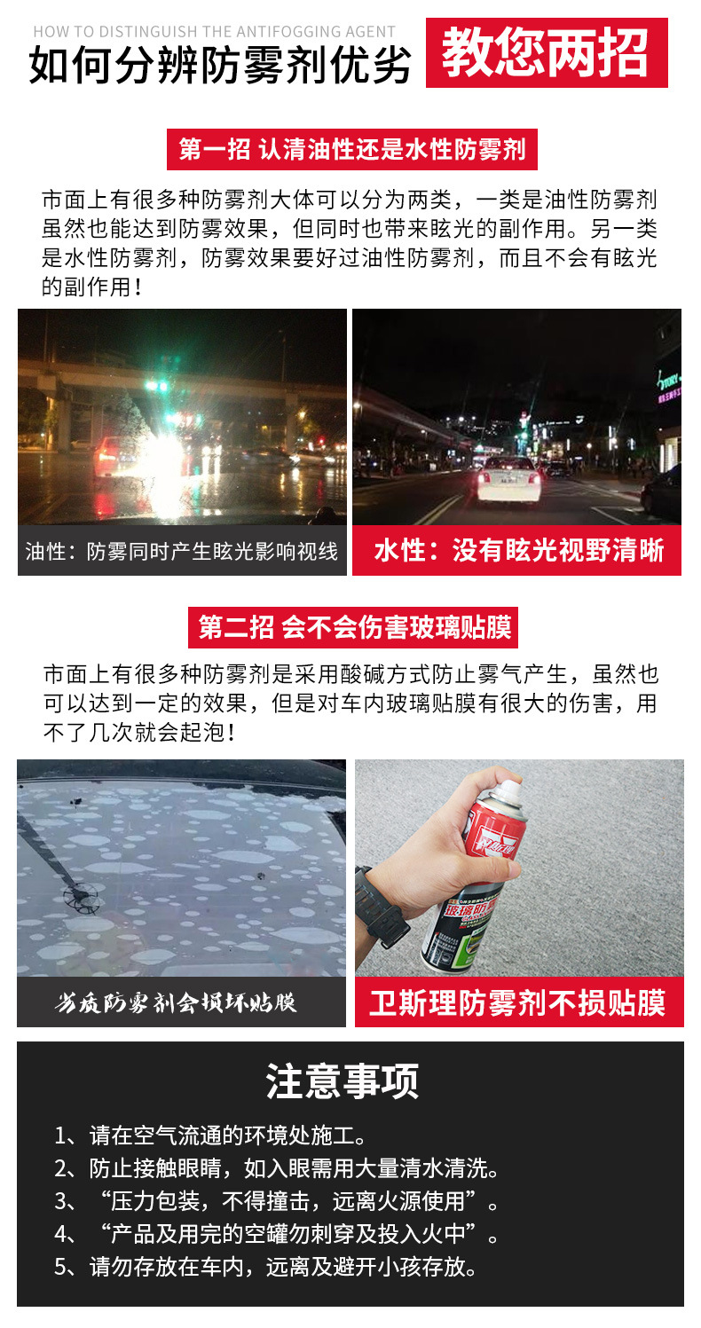 Wesley anti-fogging agent car windshield car window car glass car front glass long-term interior anti-fogging
