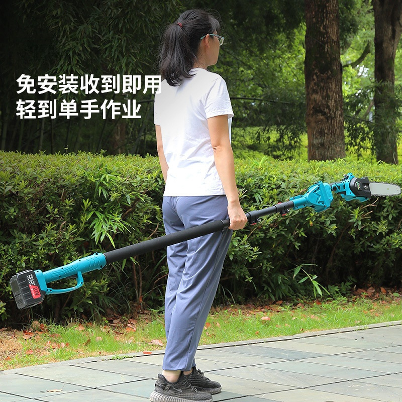 锂电高枝锯加长杆伸缩高空锯树剪果树高枝剪电动园林剪果树