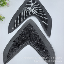 厂家硬网绣珠绣亮片鞋材辅料 外贸女士鞋面绣花钉珠装饰品