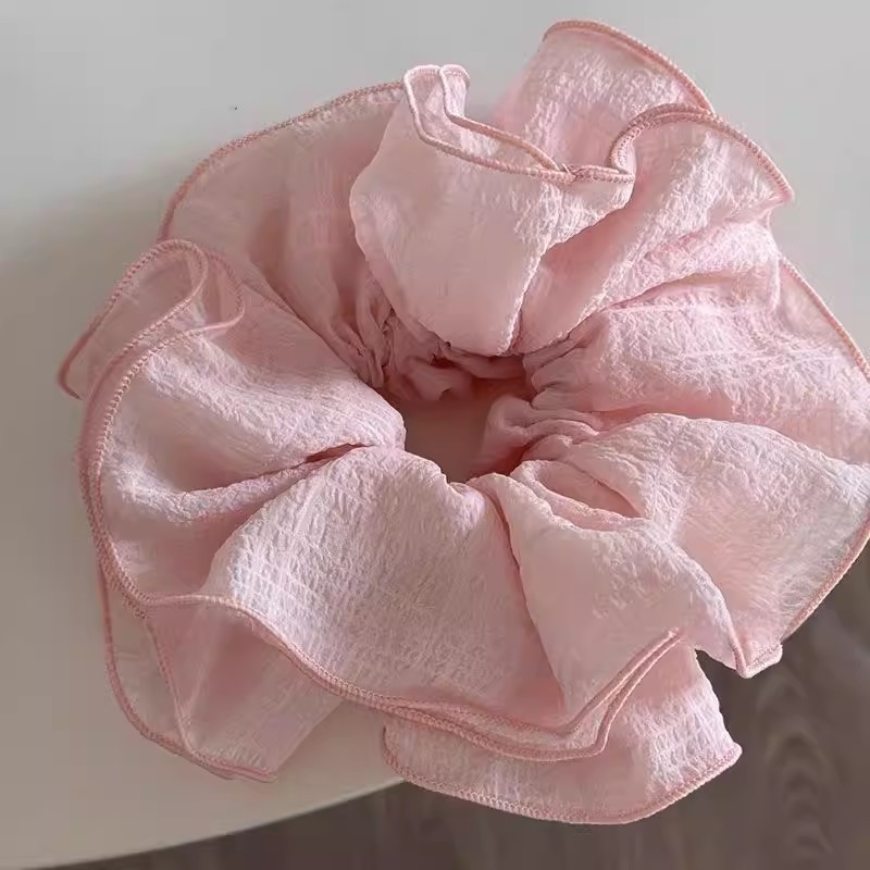 2026 nuevo estilo coreano super grande anillo de pelo intestino grande niñas de alto nivel de sensación de cabello de flores cuerdas de cabello de cordón de goma adornos para el cabello