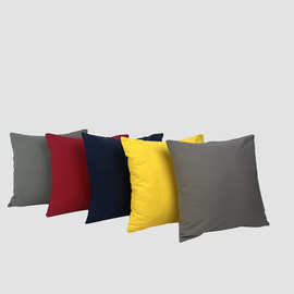 纯棉纯色帆布抱枕套简约亚马逊样板间轻奢装饰糖果色小清新靠垫套