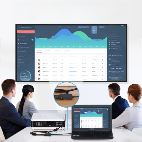 Factory Direct Supply HDMI to VGA Converter Coiled Cable Black 0.15m (with Audio and Power Supply)