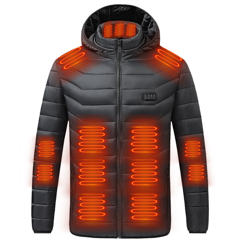 Cross-Border Amazon New Smart Heating Clothing Outdoor Winter Men's and Women's Hooded Electric Heating Jacket Constant Temperature Cold-Resistant Clothing