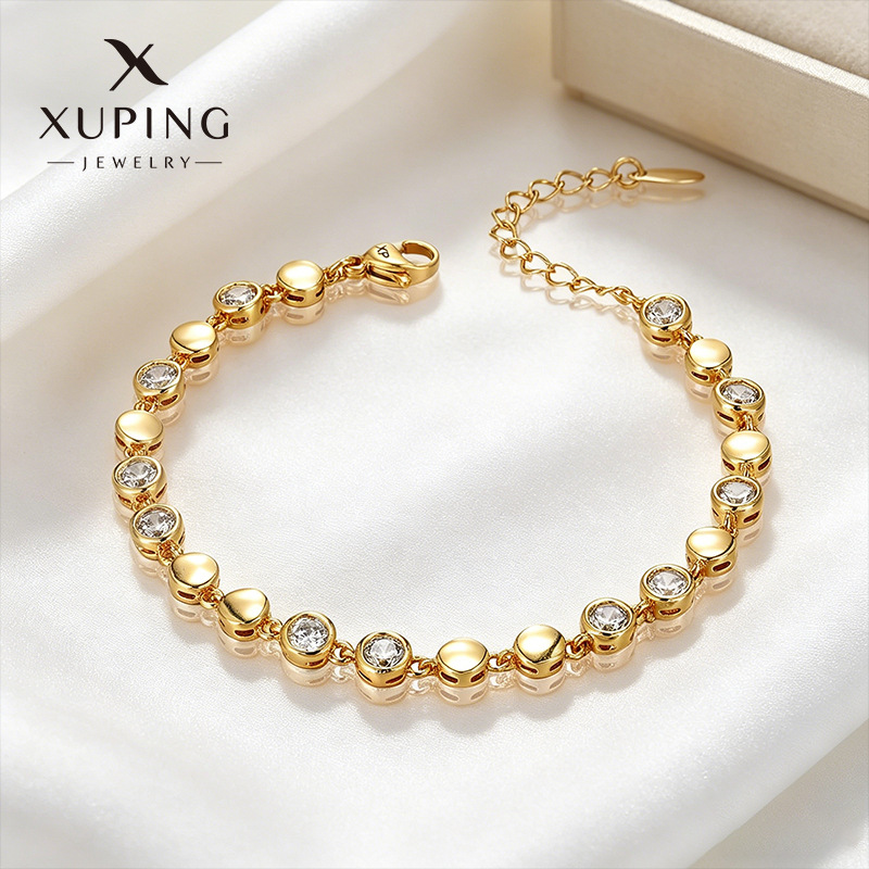 Xuping moda simple pulsera redonda geométrica colección de color de Bao simple ins viento elegante temperamento joyería al por mayor mujeres