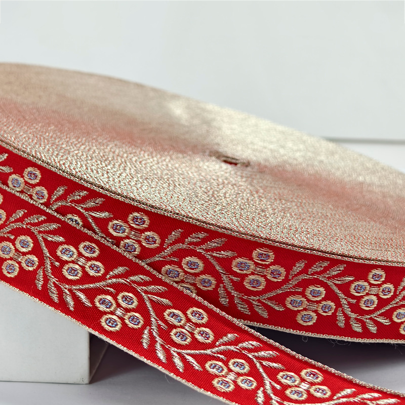 Bordado jacquard bordado cinta cinta encaje estilo étnico Hanfu hifu sofá accesorios de cortina materiales para accesorios para el cabello