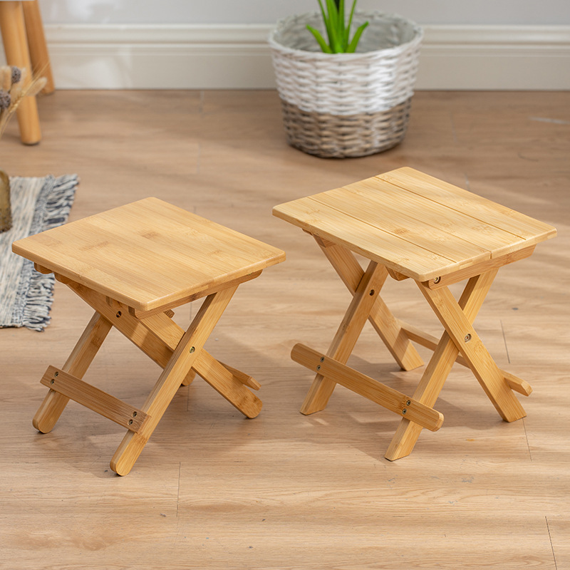 Bambú hogar plegable taburete de pesca portátil al aire libre que acampa Maza Plaza pequeño banco Ventas Directas la fábrica