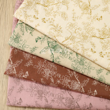 2024春夏麻棉印花南油国风新中式面料 高端设计全棉布料