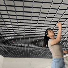 铝格栅吊顶集成装饰材料天花板自装遮丑格子方格网黑铁网格吊顶
