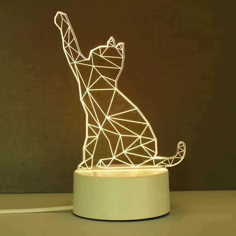 LED-ночник Creative Touch, питание USB/батарейки, 3D-акриловый дизайн, 15×5,5×20,5 см