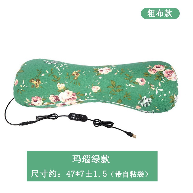 면과 린넨 뼈 베개 가열 모델 - 마노 그린