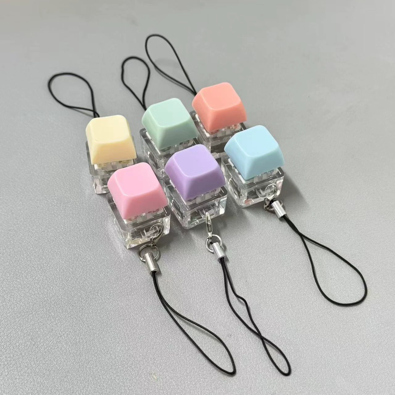 Игрушка-капкей капс для клавиш keychain «Макарон», ощущение механического переключателя, портативное снятие стресса (6 цветов)