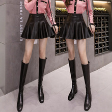 黑色皮裙半身裙女2025新款秋冬高腰小个子辣妹性感a字蓬蓬裙短裙