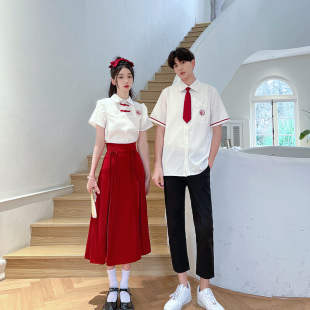 Graduation season shooting company Guofeng Han element summer student performance group suit class suit