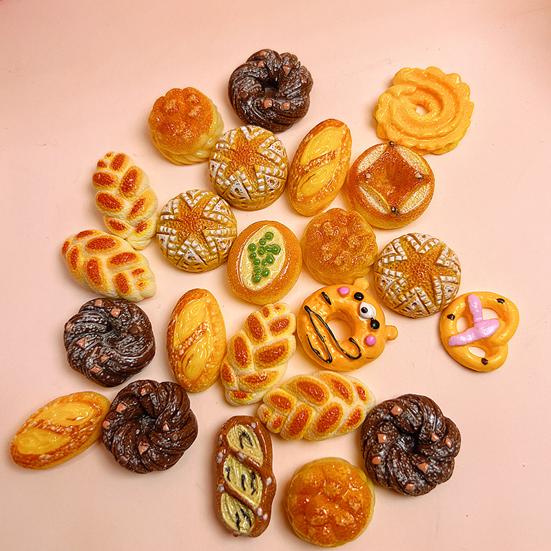 Juego de comida en miniatura, estante para pan de simulación, mini carrito de compras, carrito pequeño, juego para niños, juguete, decoración de bricolaje