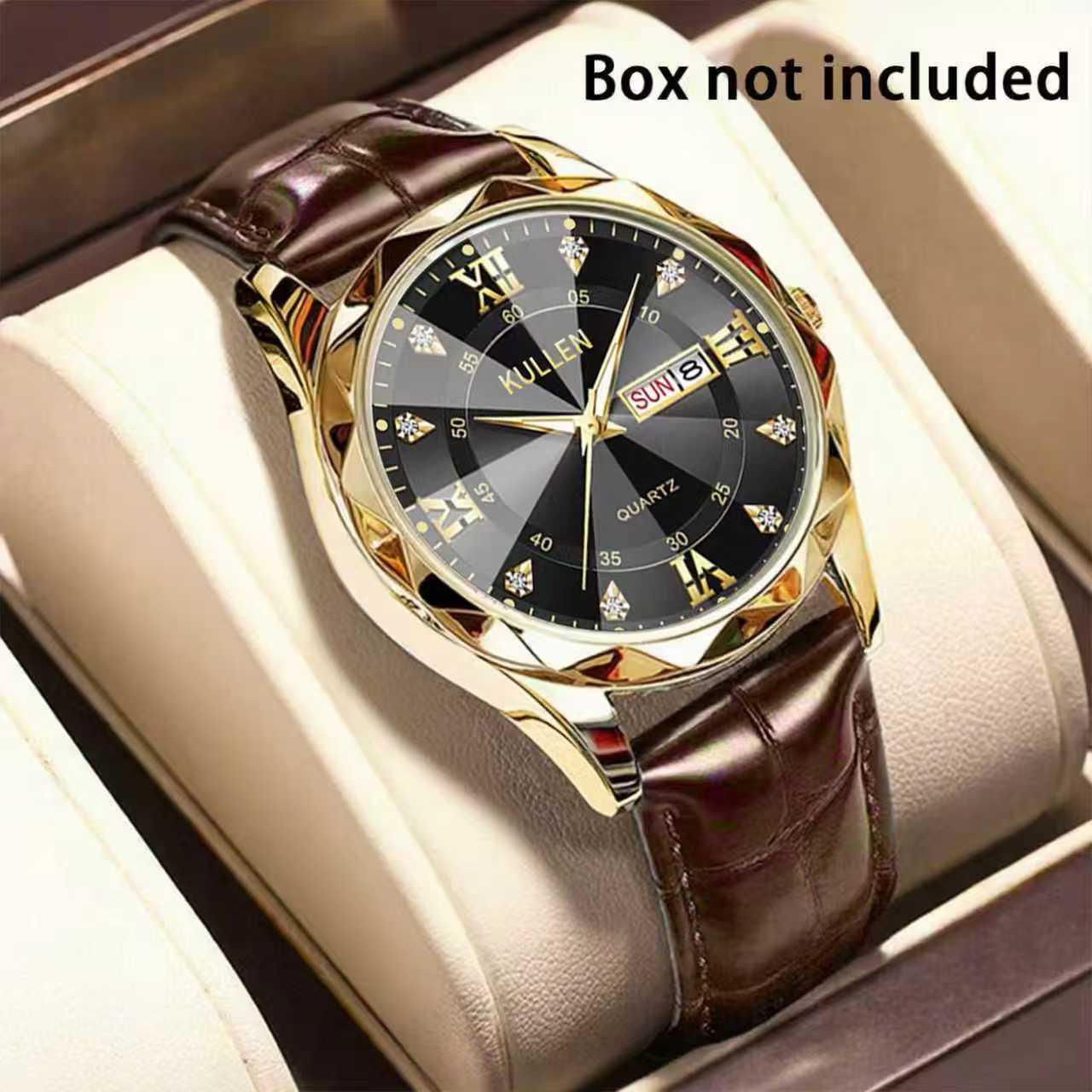 Marca suiza ultra delgada impermeable comercial calendario de relojes de hombre relojes de cuarzo fabricantes de comercio exterior en vivo un agente