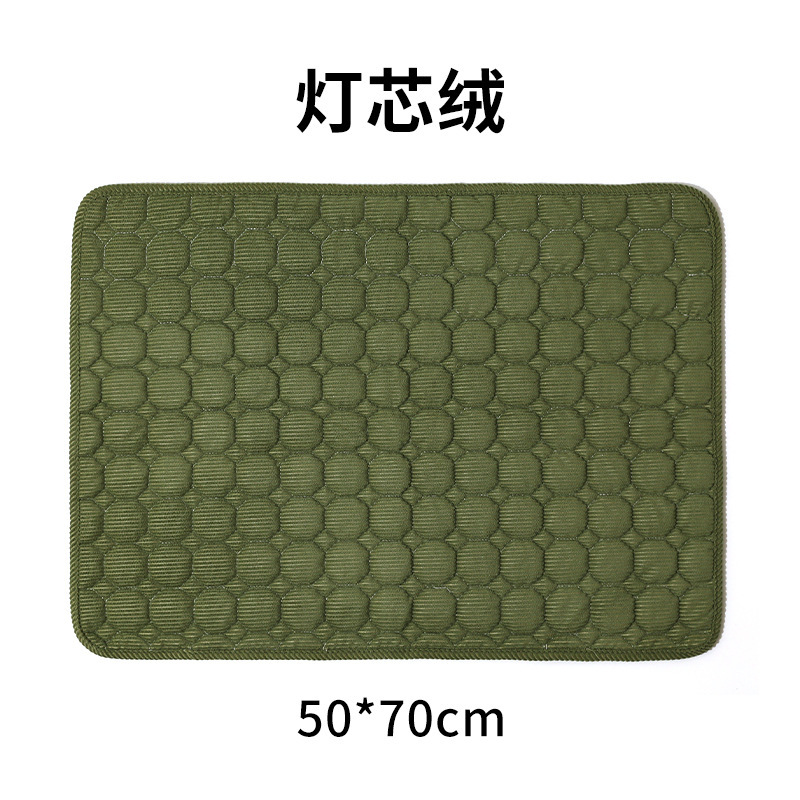 Colchoneta de pana - verde oscuro