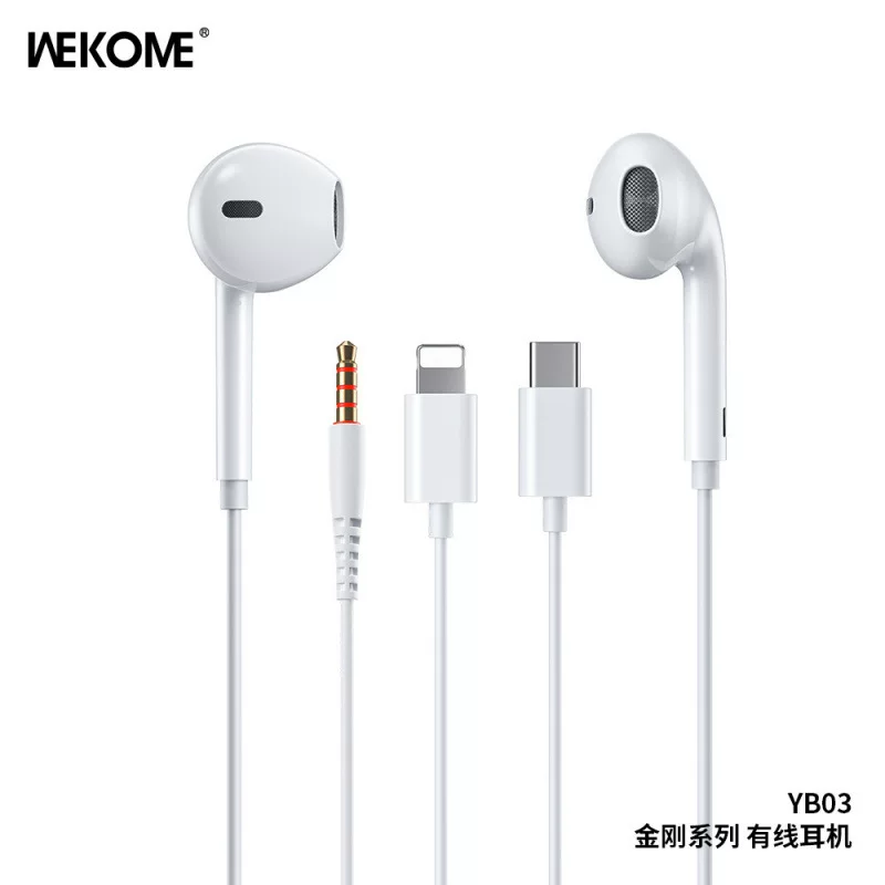WEKOME Король Кинг Конг YB03 проводные наушники Белый 3.5мм/Type-C/IPH совместимый с Apple вкладыш гарнитура